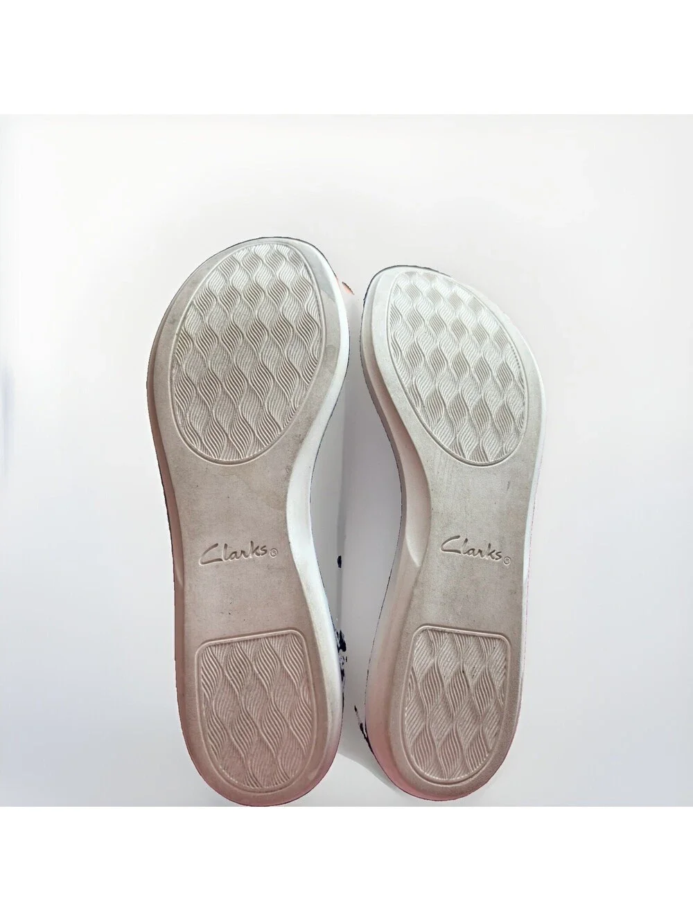 Clarks Cloud Steppers Cushion Womens 6 Soft Slip-on Ballet Flats Blue Camo